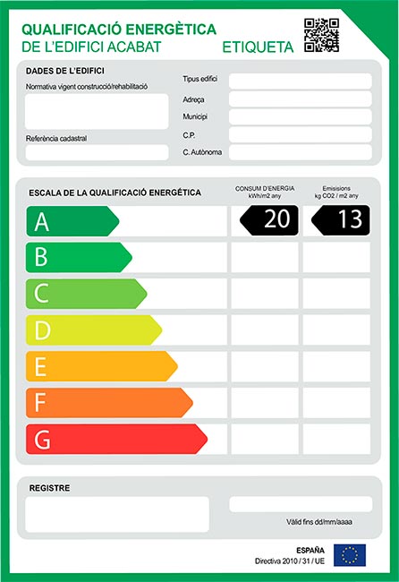 certificado energetico etiqueta ahorro factura luz