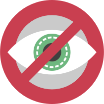 privacy icon protect eluminacion led